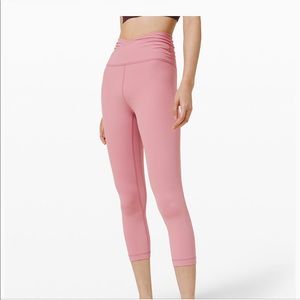 Lululemon Align Crop 21” Cross Waist (Pink Taupe)